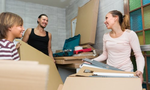 Storage space in Tootingbec arranged with organized boxes and secure shelving